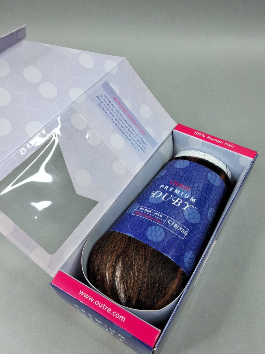 8″ #C1B/350 Duby Bob Human Hair Extensions Outre Weft Sew in or Bonding