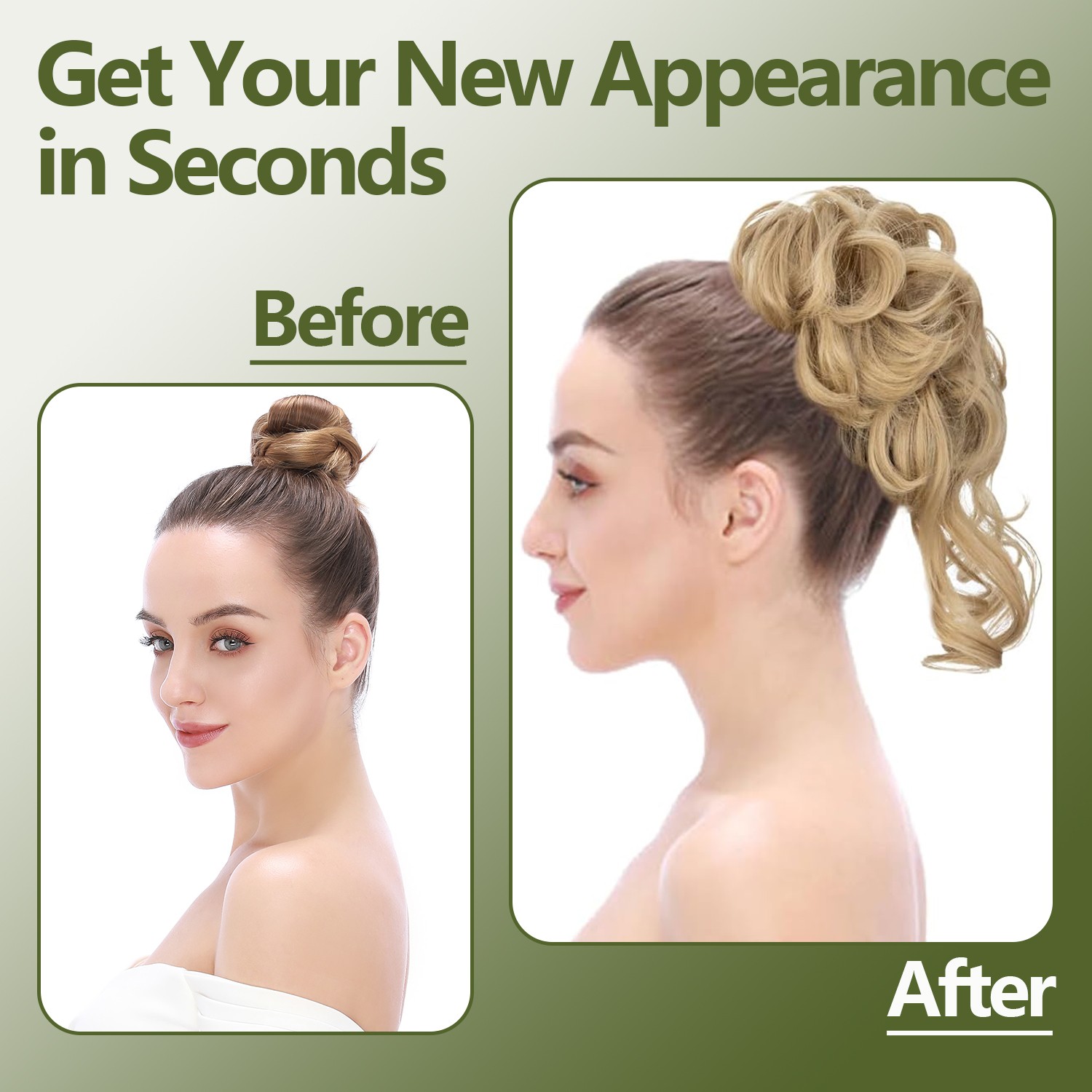 Natural Clip in Messy Bun Hair Piece Extension Hair Claw Clip Updo Piece Wedding