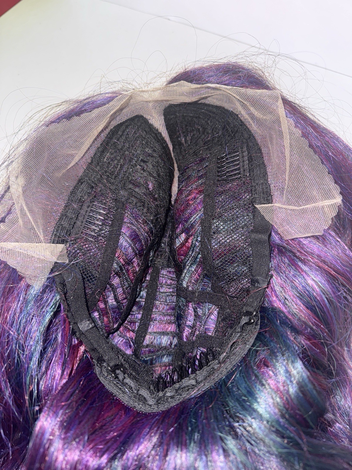 Violet Long Wavy Purple Synthetic Hair Wig Brand New
