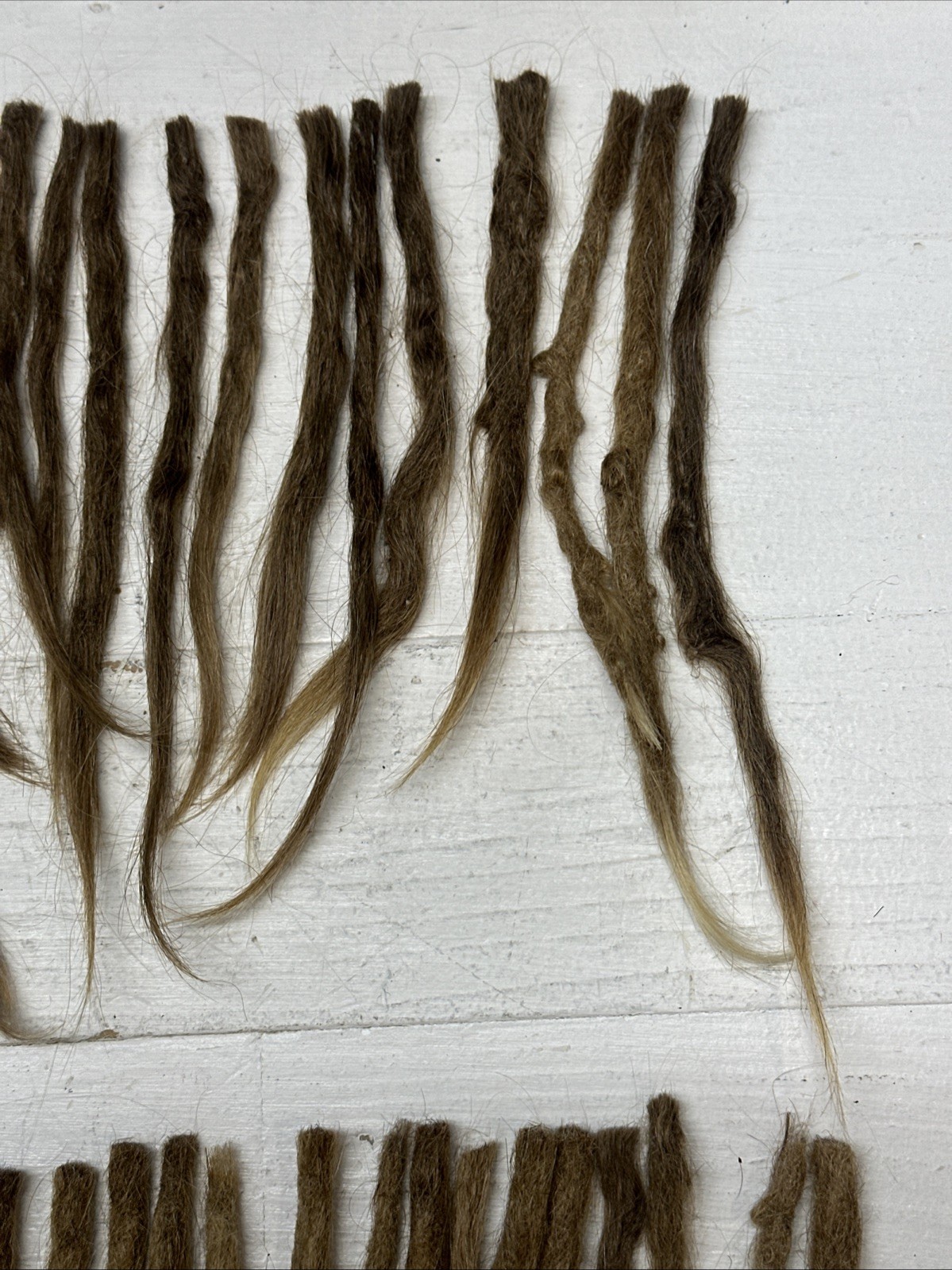 99 Crocheted Paintbrush Tip Human Hair Dreadlocks Caucasian 5”-9” Blonde