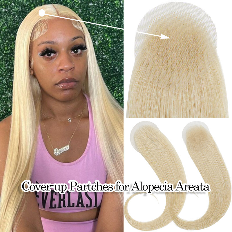 Thin Skin Hairline Bald Spot Hair Patch Frontal Hairpiece 100% Remy Human Hair