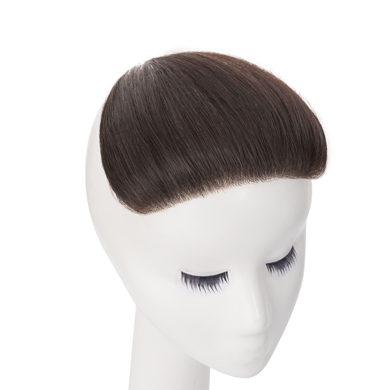 Unisex Toupee Thin Skin Hairpiece Human Hair System Replacement Forehead Topper