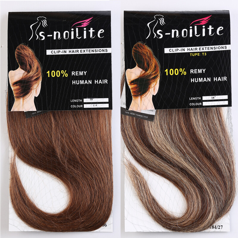 8PCS Clip In Hair Extensions 100% Real Soft Human Hair Weft Any Color 14″-24″ US