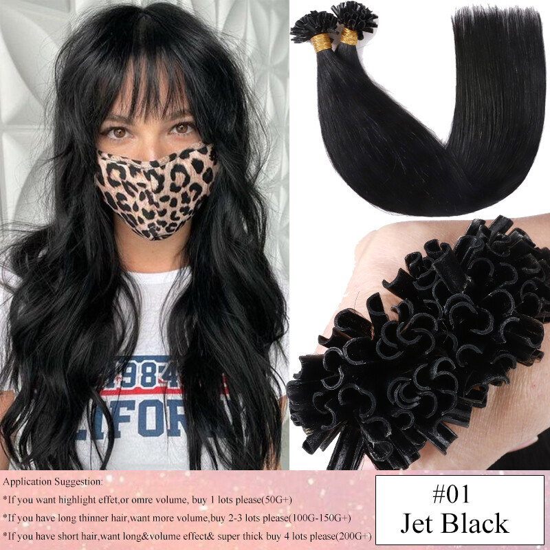 Nail U Tip 100% Remy Human Hair Extensions Pre Bonded Keratin Fusion//Highlight