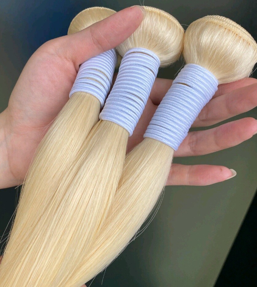 13A+VIETNAMESE RAW VIRGIN HAIR BLONDE 613# DOUBLE DRAWN 100g/300g BODY WAVE/STRA