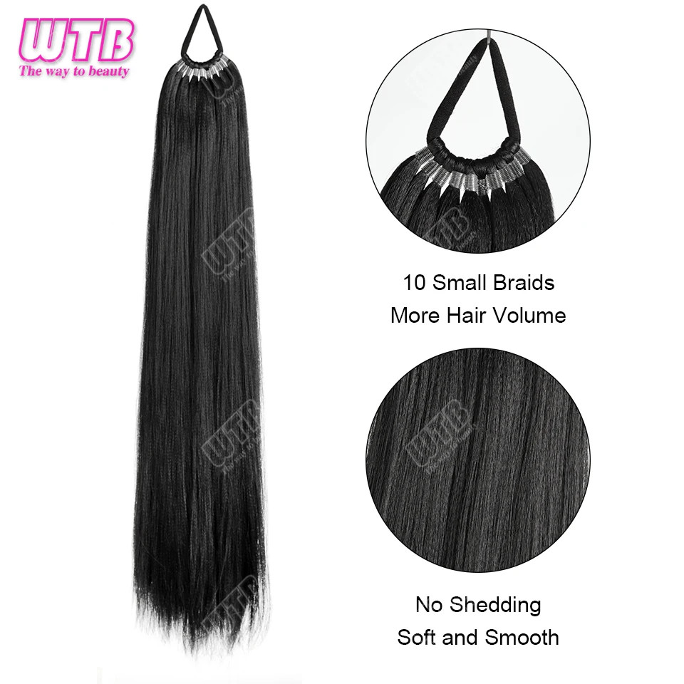 Synthetic Braided Wig Corn Perm Curly Ponytail Braided Wig For Daily Wear
