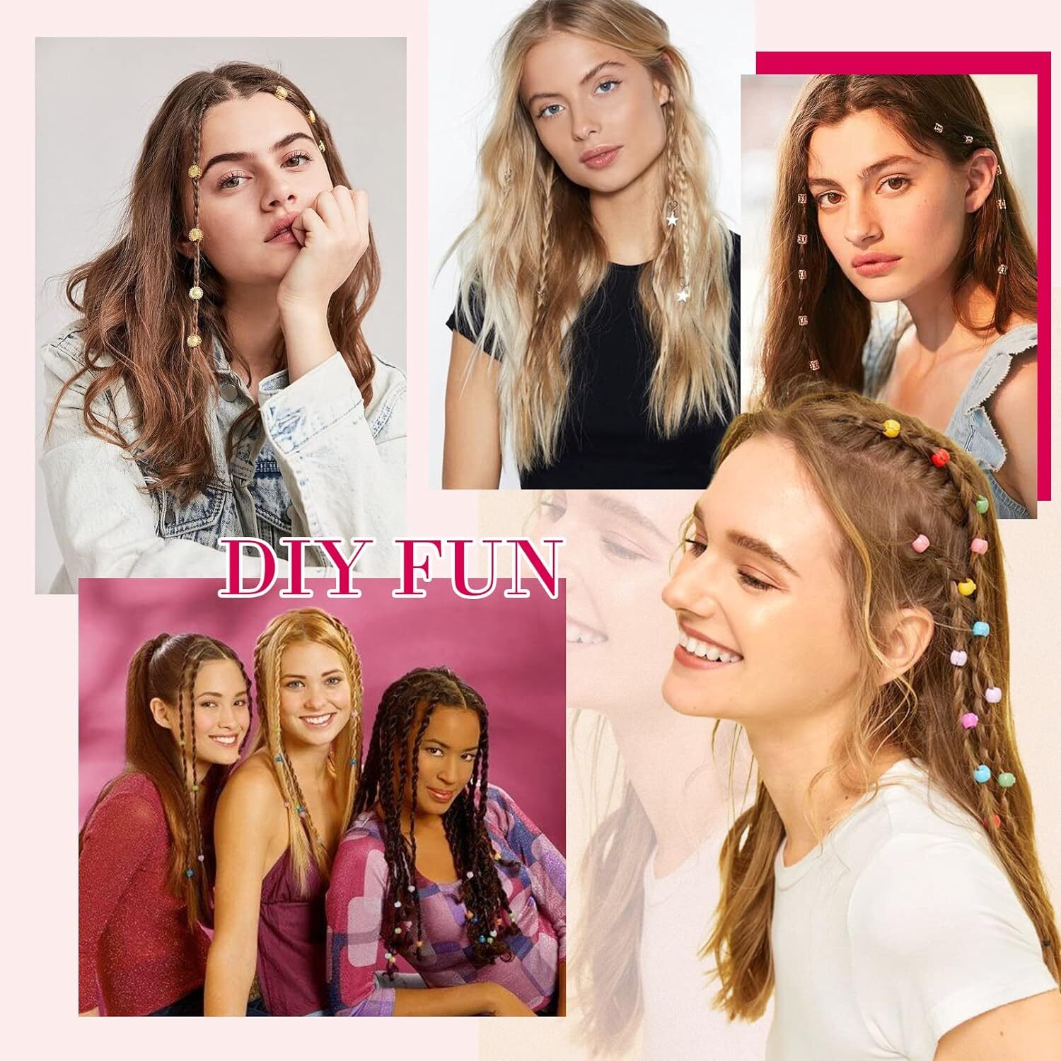 Clip in Braids Extension Boho Dreadlocks Viking Braids on Clips Medival Hair Acc