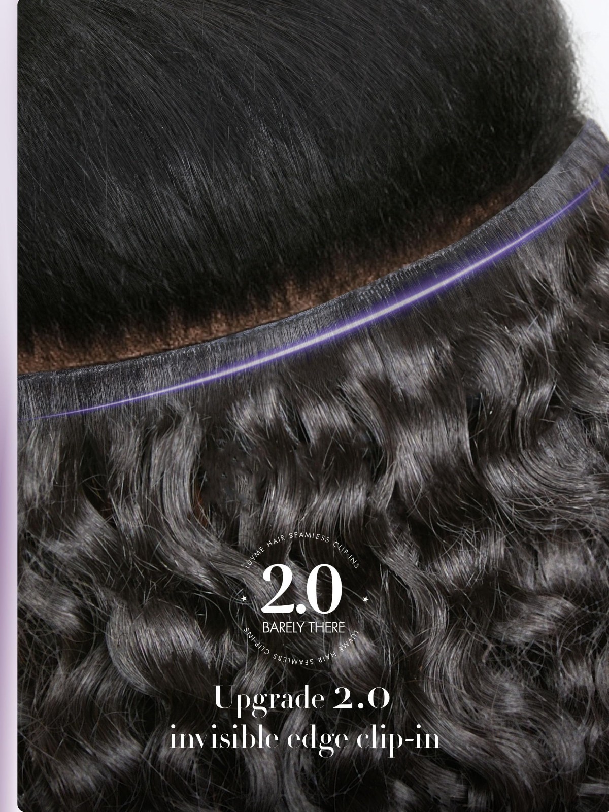 Invisible Messy Curly Clip-In Hair Extensions, 18″ Remy Human Hair, 110g, 6Pcs –