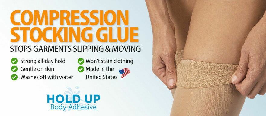 HOLD UP BODY ADHESIVE Panty hose glue socks Butt Glue Roll On It Stays – 2 Pack