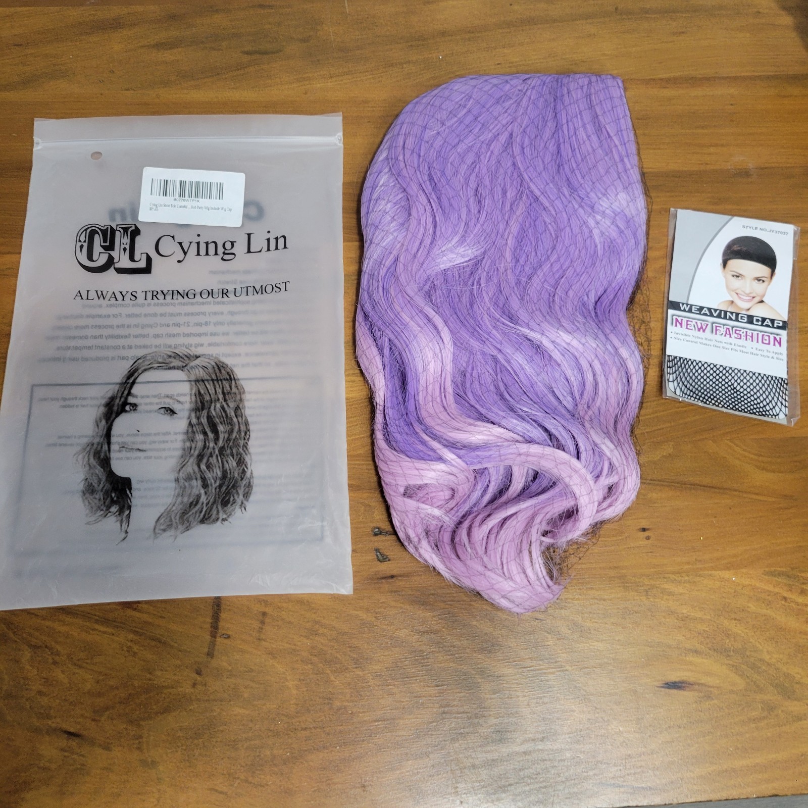 Cryin Lin Ombre’ Lavender Purple Wig NWT