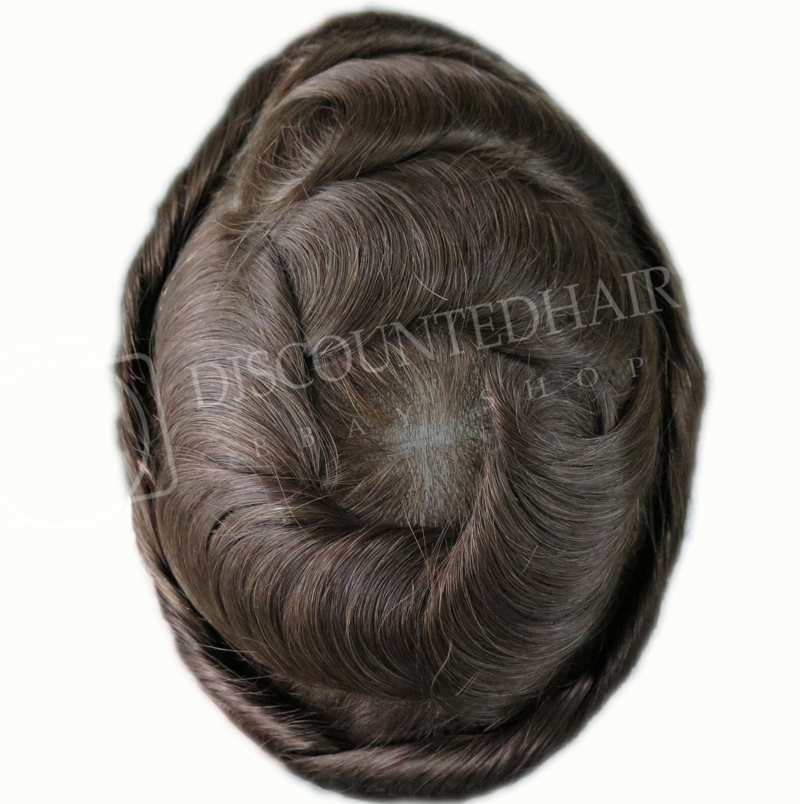 Mens Toupee Hair Replacement Hairpiece V-Loop Super Thin Skin Human Hair Systems