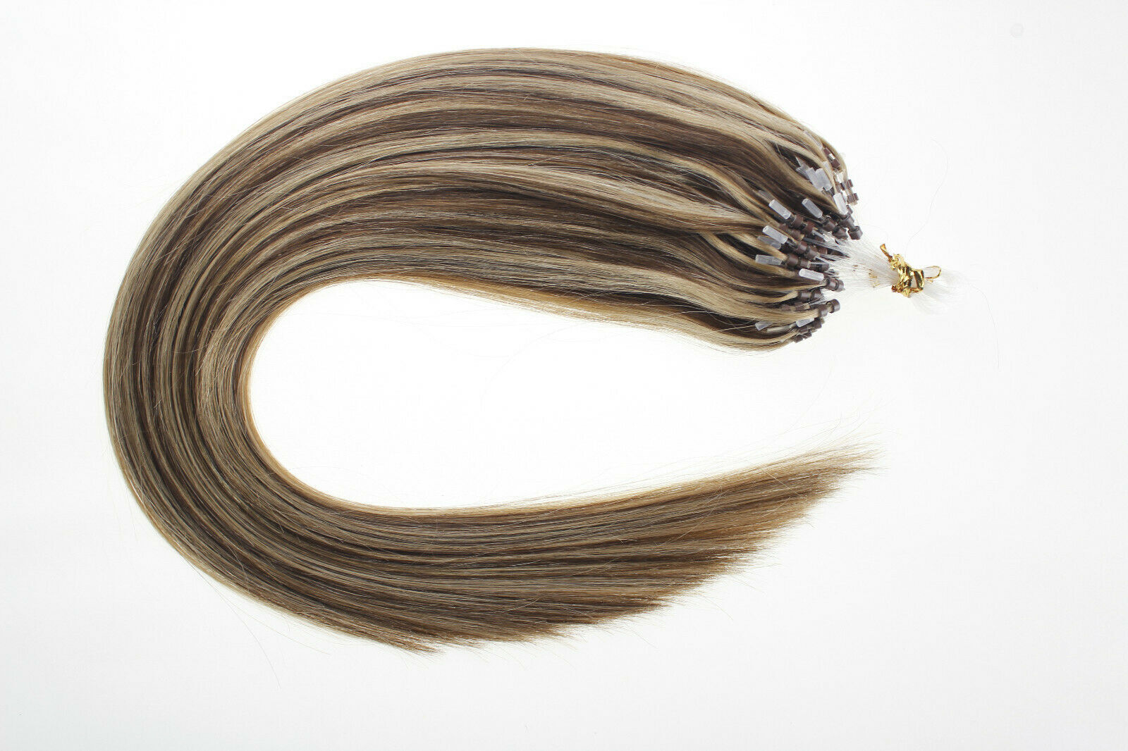 Micro Link Loop Tip Human Hair Extensions Micro Beads Double Drawn Thick 1g/s 9A