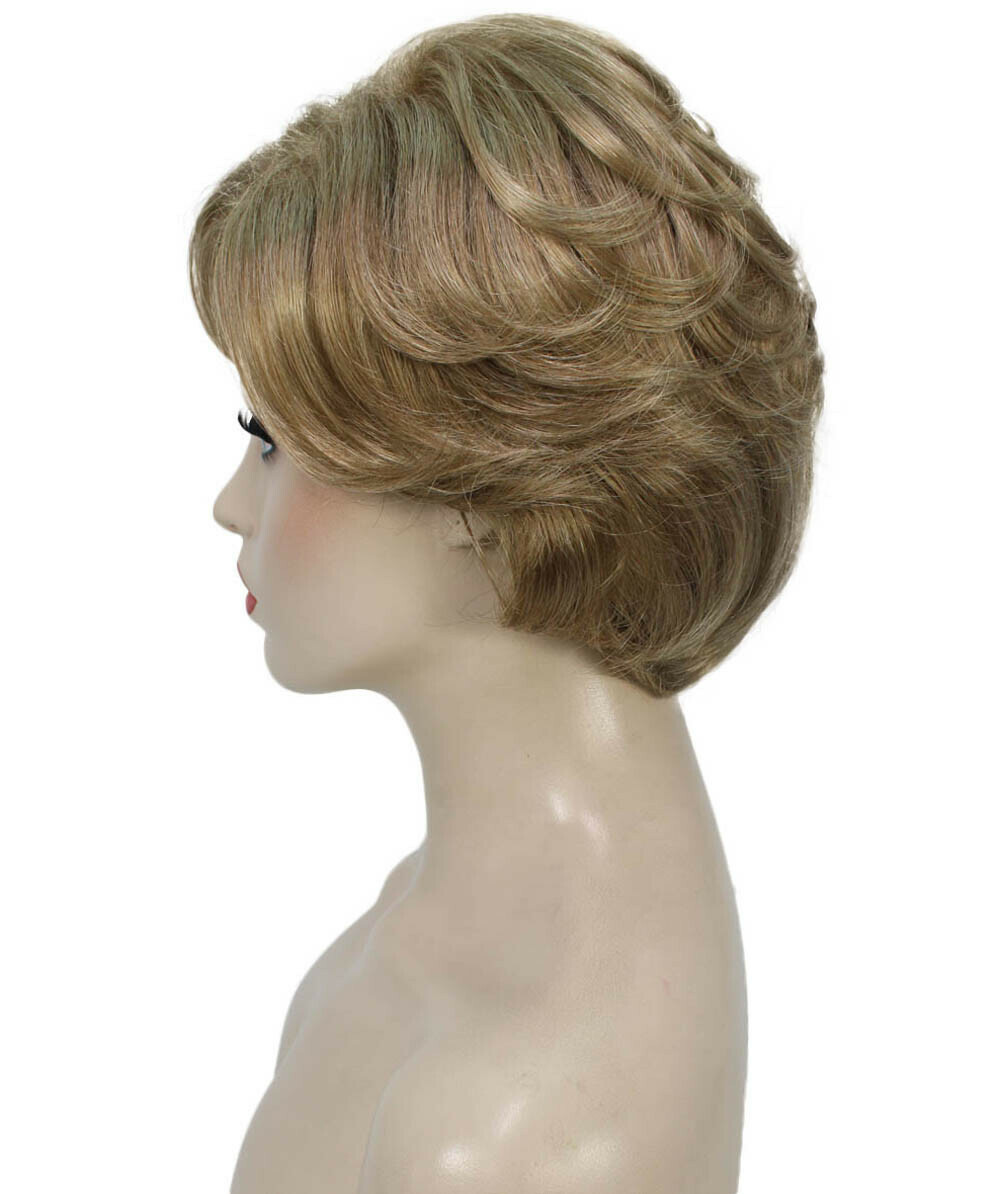 Lana – Straight Kanekalon Synthetic Fiber Full Wig, 3.25 – 6.5 in, Ash Blonde