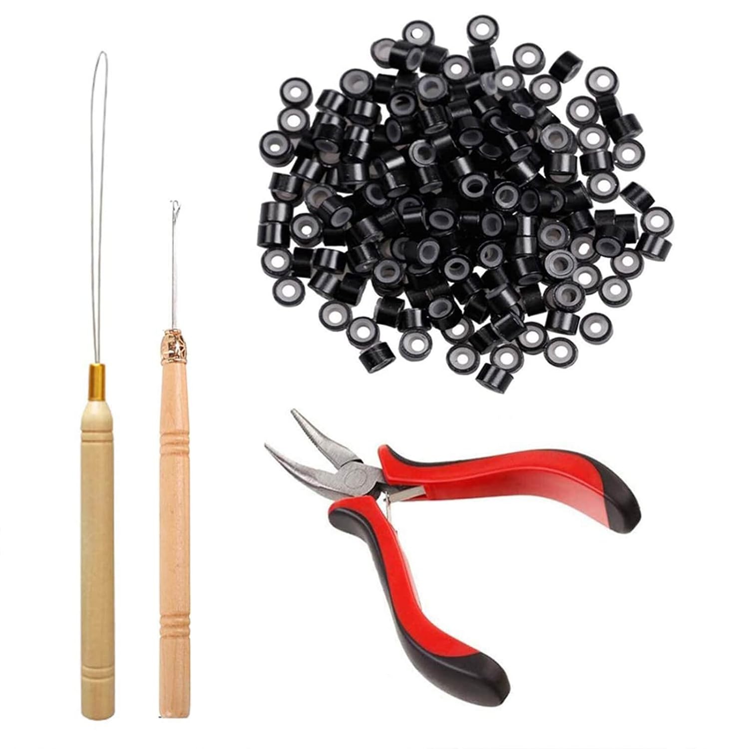 500 PCS Hair Extension Tool Kits Professional Hair Styling Black | Remove Pliers