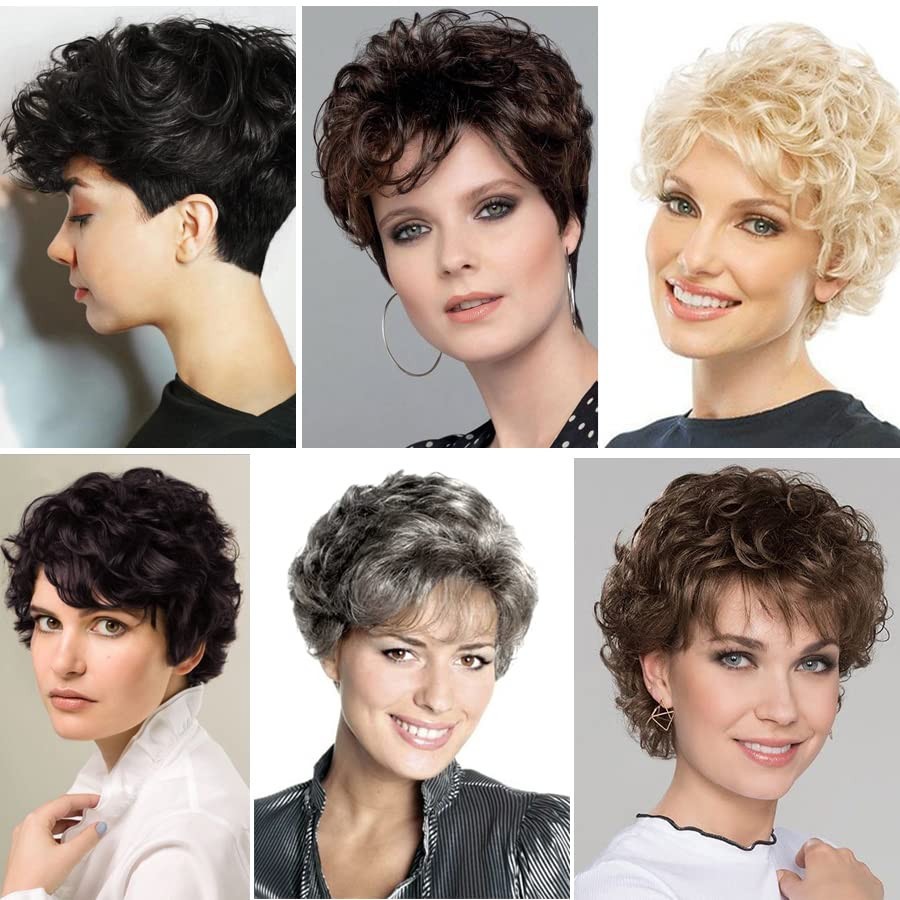 Fluffy Curly Wavy 100% Remy Human Hair Wiglet Topper HairPieces For Women