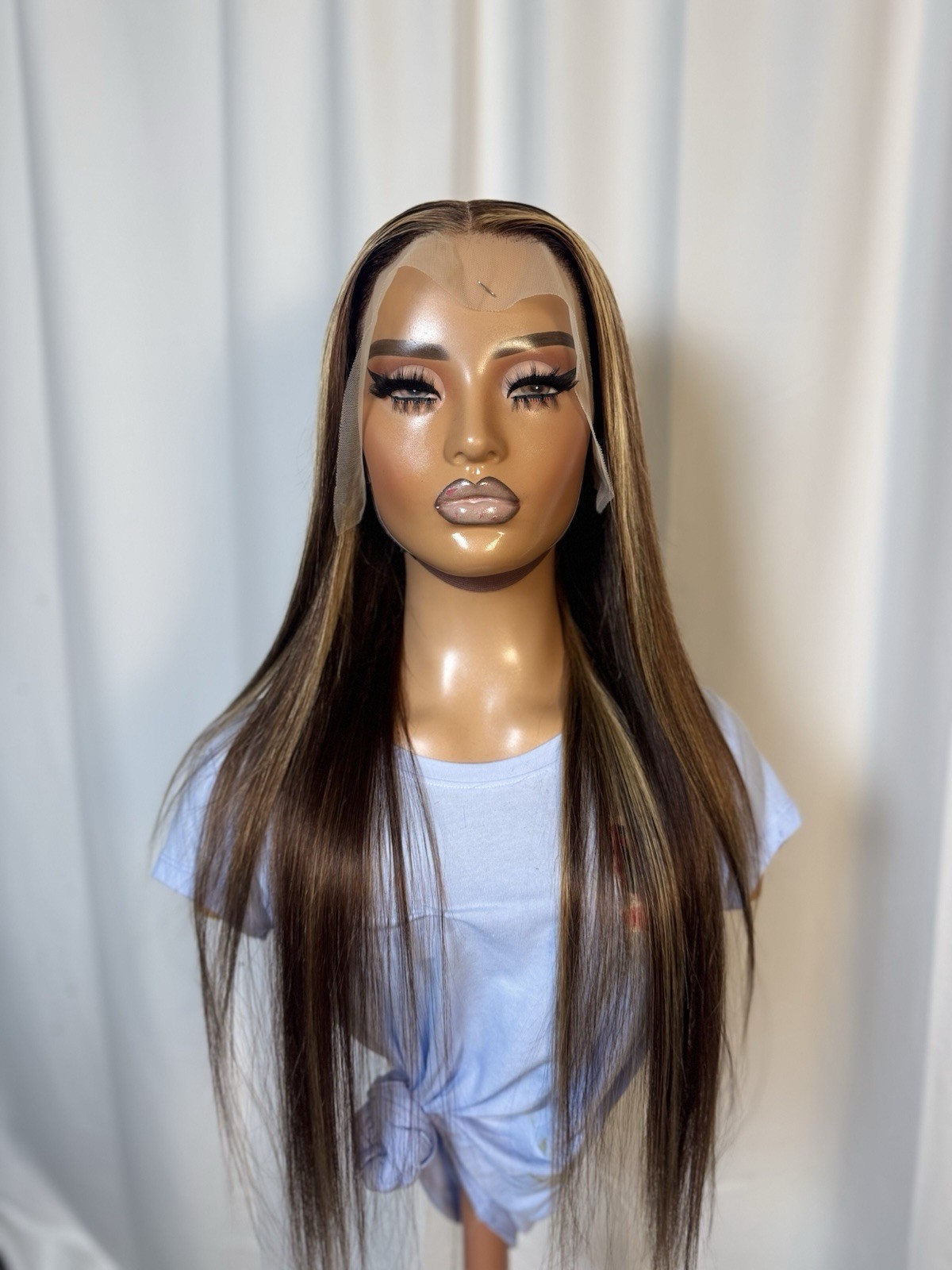 Monique Unit_Custom Blonde Highlights 13X4 HD Lace Frontal Human Hair Wig