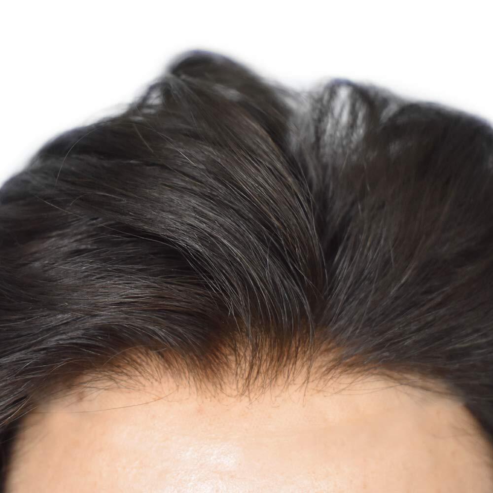 Mens Toupee French Lace Human Hairpiece Front Lace Natural Hairline Wigs BX2