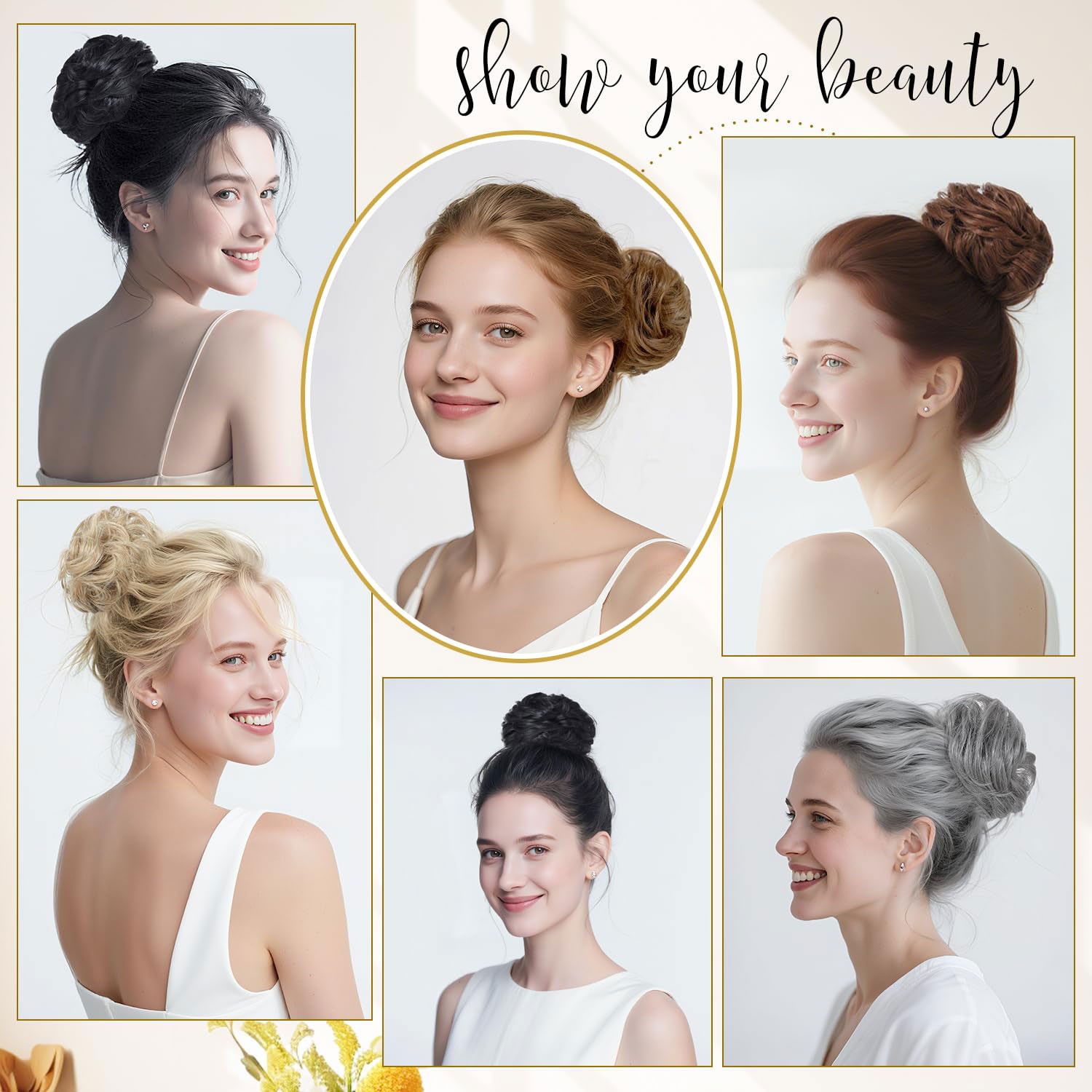 Natural Clip in Messy Bun Hair Piece Extension Hair Claw Clip Updo Piece Wedding