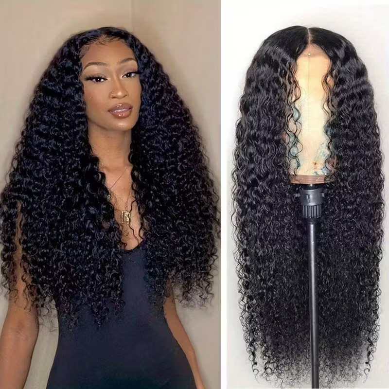 Deep Wave Wigs 200% Density Lace Front Wigs Human Hair 4X4/ 22″