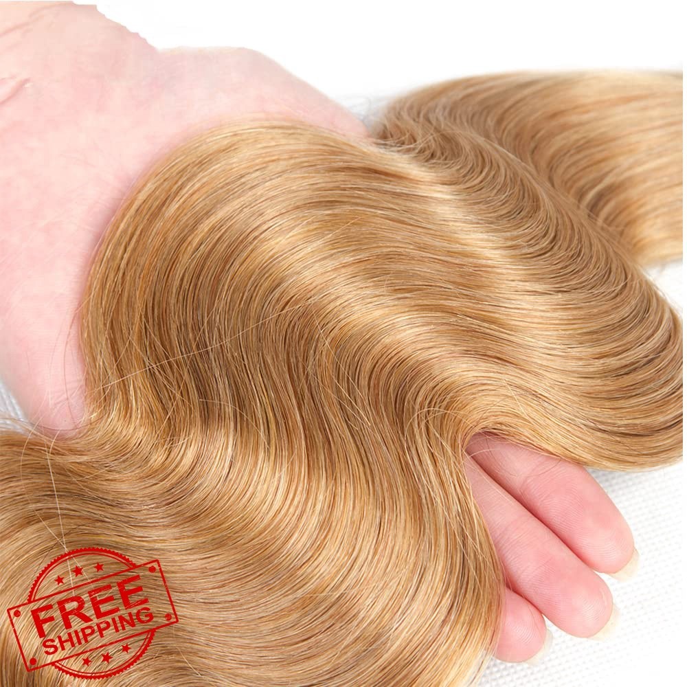 Shoaiye Honey Blonde #27 Body Wave 20 22 24 Inch Bundles