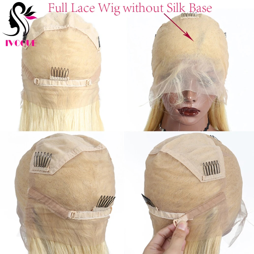 Ash Blonde Full Lace Wig Body Wave Women Glueless Human Hair Wig 613 Can be Dyed