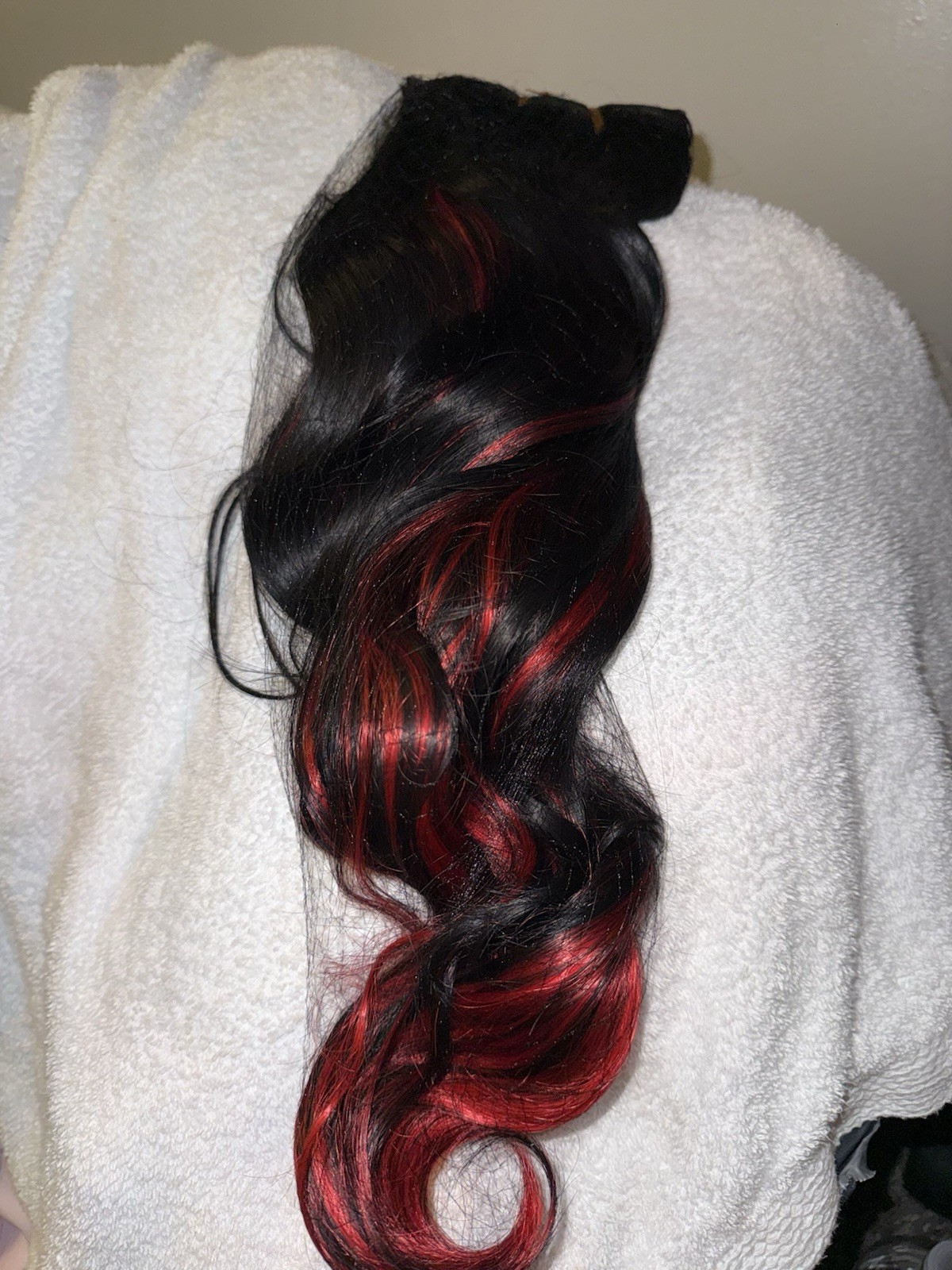 Body Wave Weft Hair Extension Black Red Wavy Colored Women Hair Piece Body Wave
