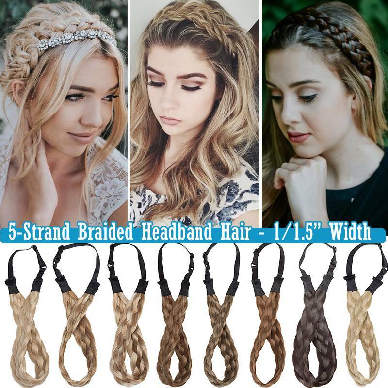 BRAIDED Hair Plait Thick Chunky Headband French Twist Braid Band Fake Extension