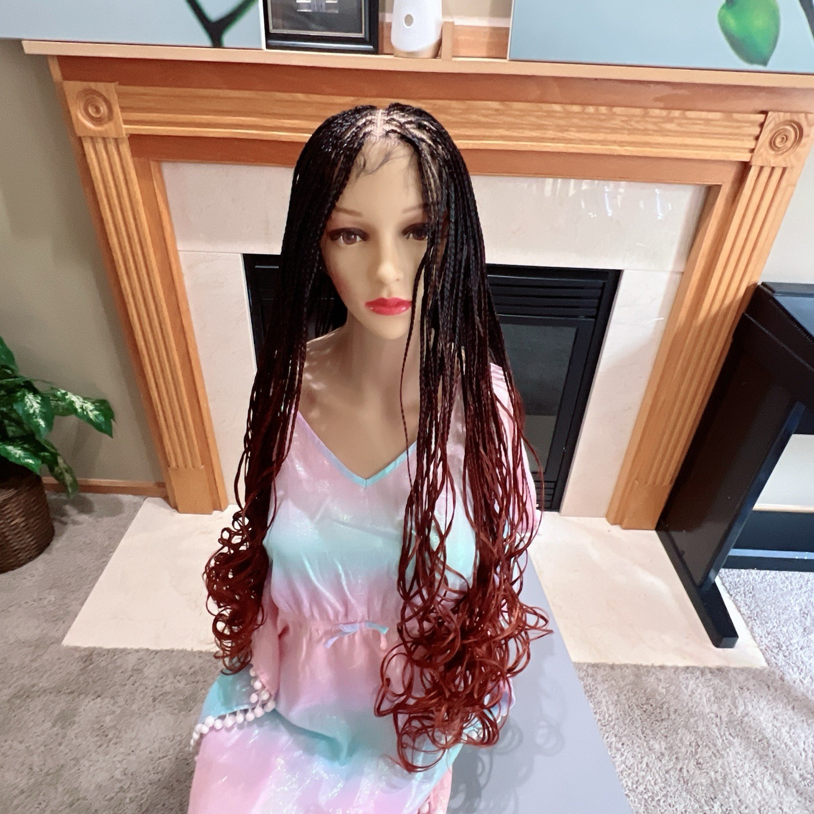 30” Lace Front French Curls Wig Color 1B/350
