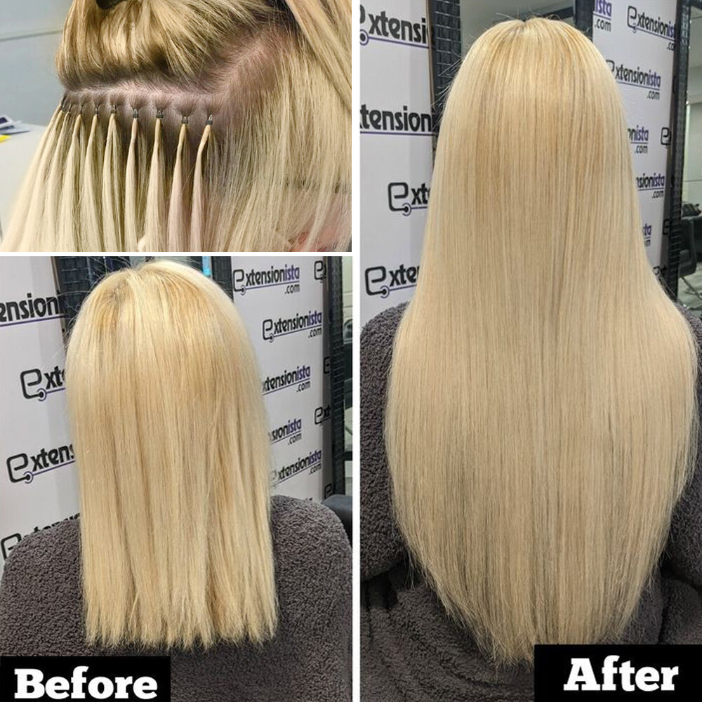 50g-100g Nano Ring Loop Micro Bead Tip Real Human Remy Hair Extensions Full Head