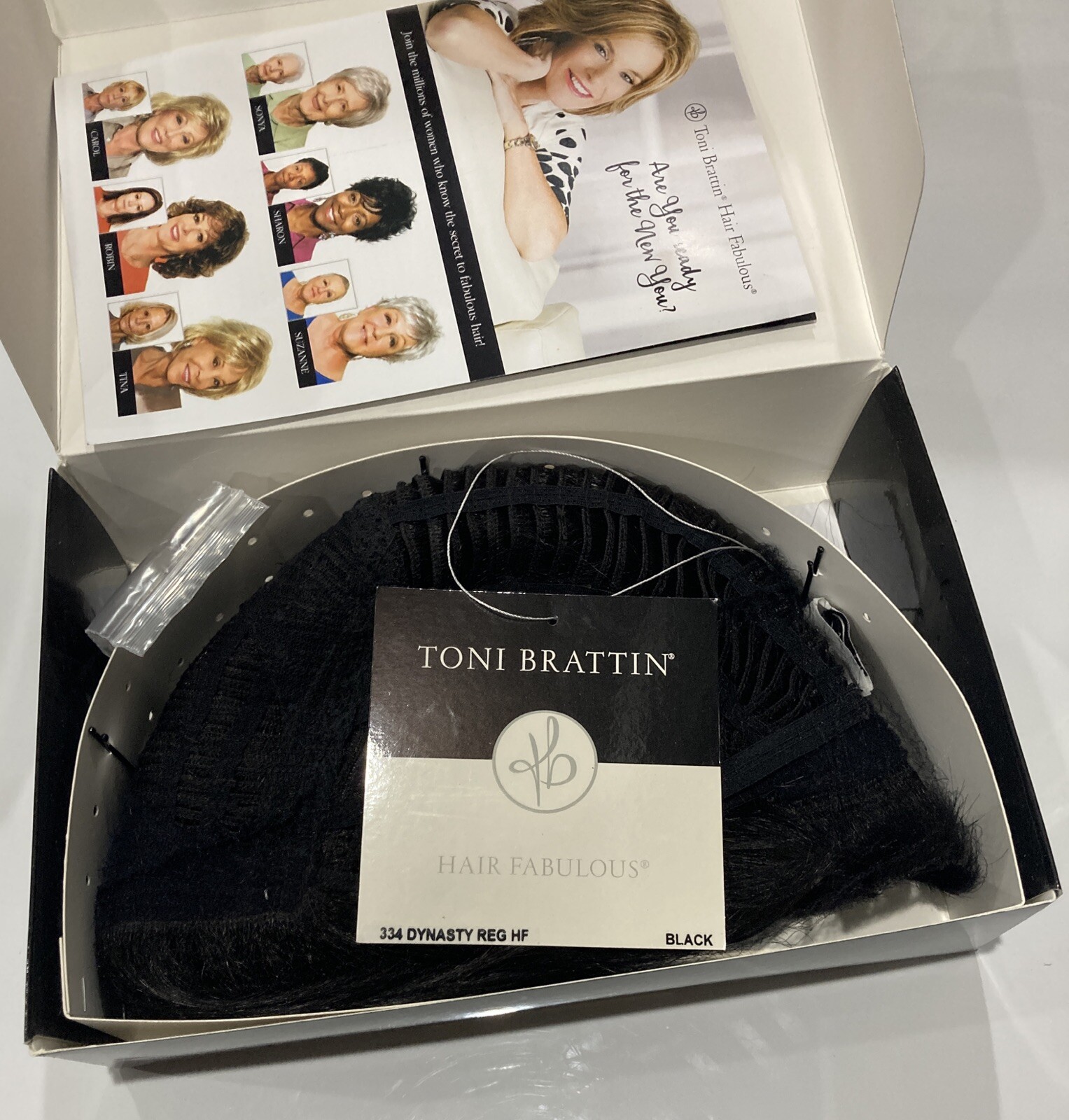 Toni Brattin Dynasty Wig Black Regular Size HF New In Box