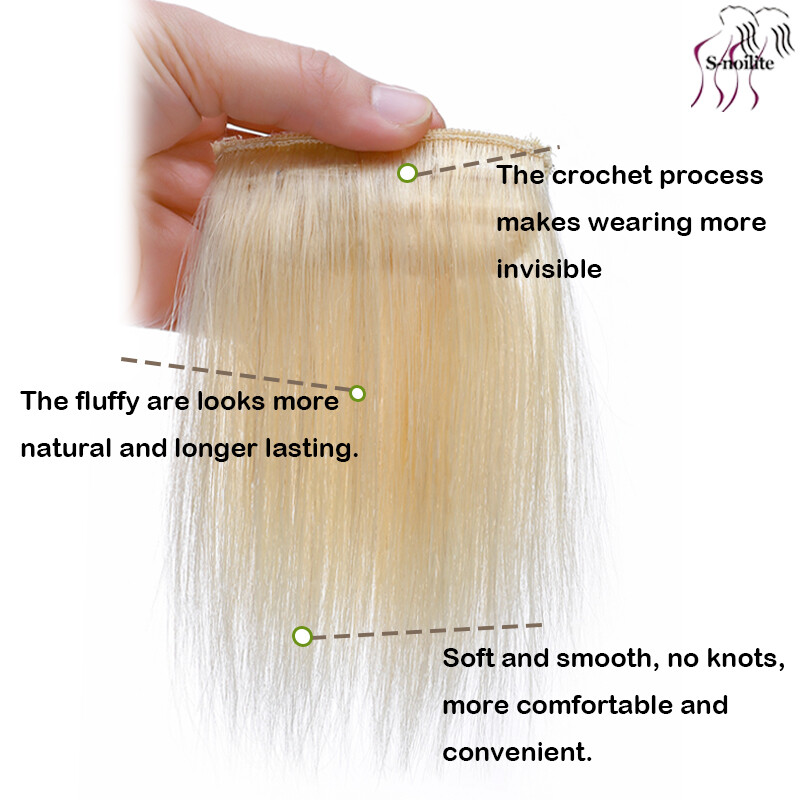Thick Hairpad Topper Base Short Clip In Real Human Hair Extensions One Hairpiece