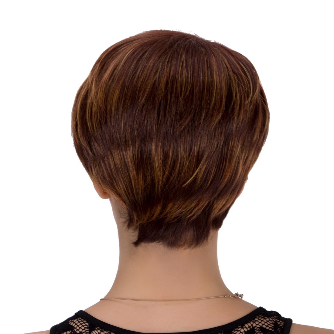 New Short Light Brown Layered Women’s Synthetic Wig 6Inch
