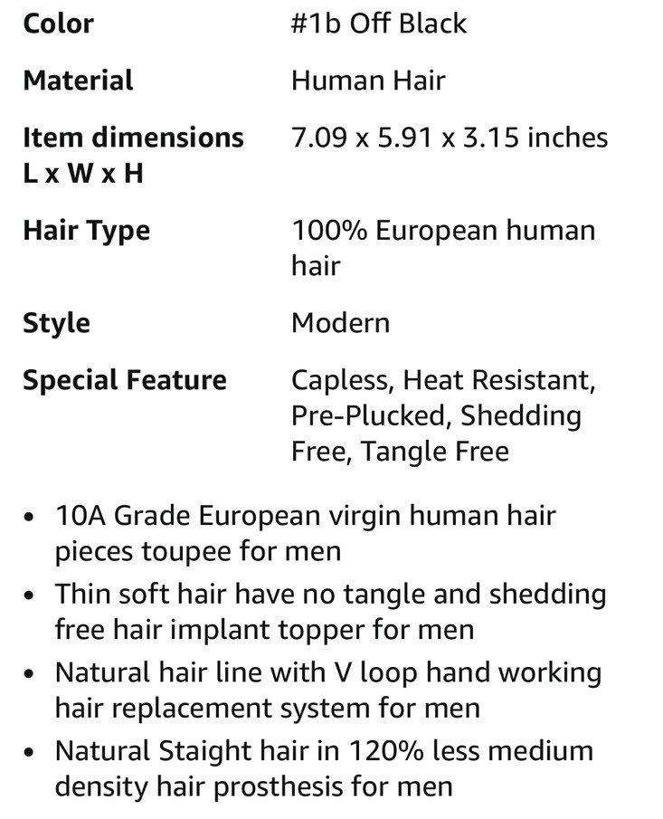 PU Skin Toupee For Men NLW European Human