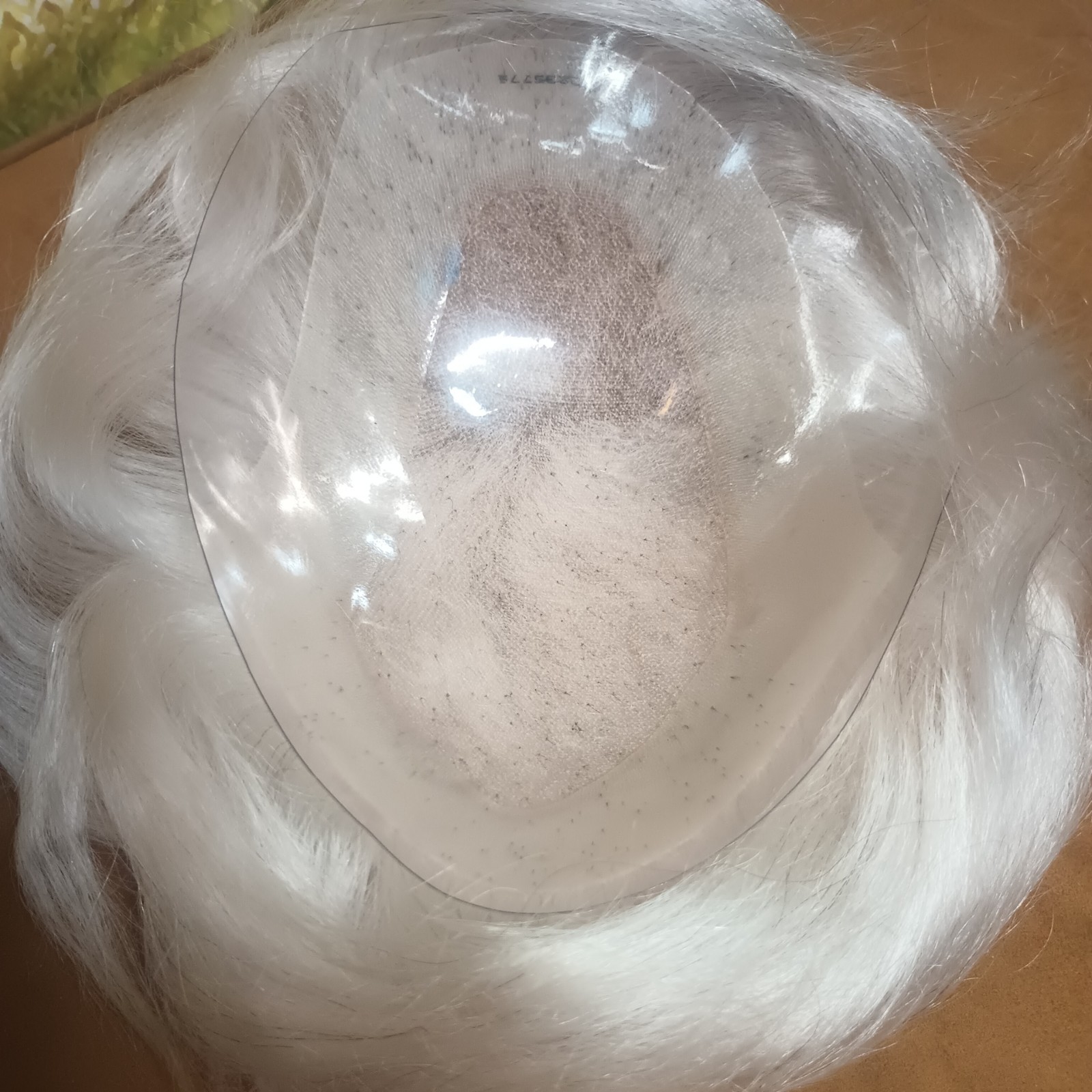 Mens Toupee Hairpiece Skin PU Around Hair Replacement Wigs Gray HH 7×10.5