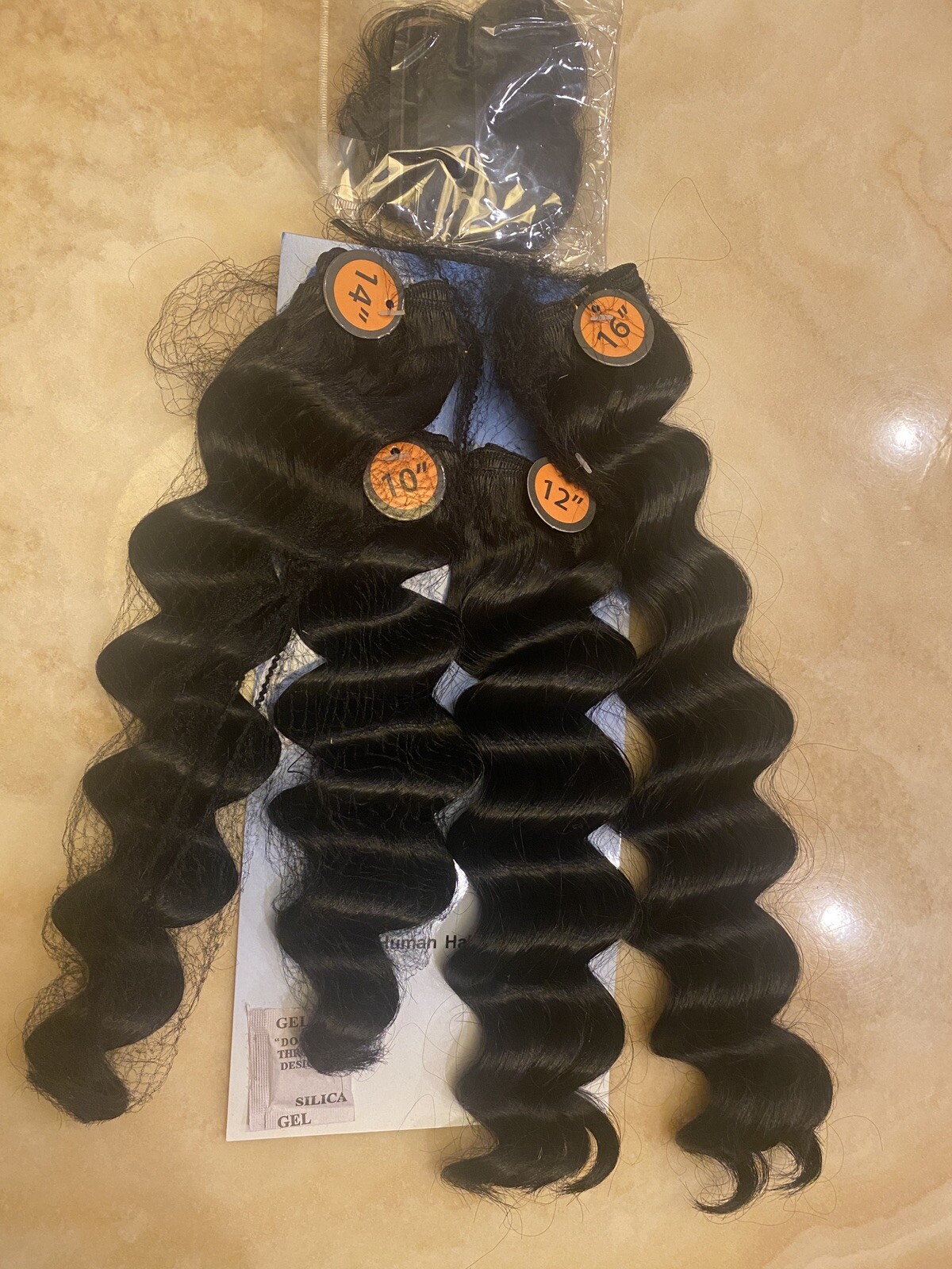 HAIRTREND SYNTETHIC ALL IN ONE DEEP WAVE 10 12 14 16 &”12 CLOSURE LOT 4 COLOR 1B