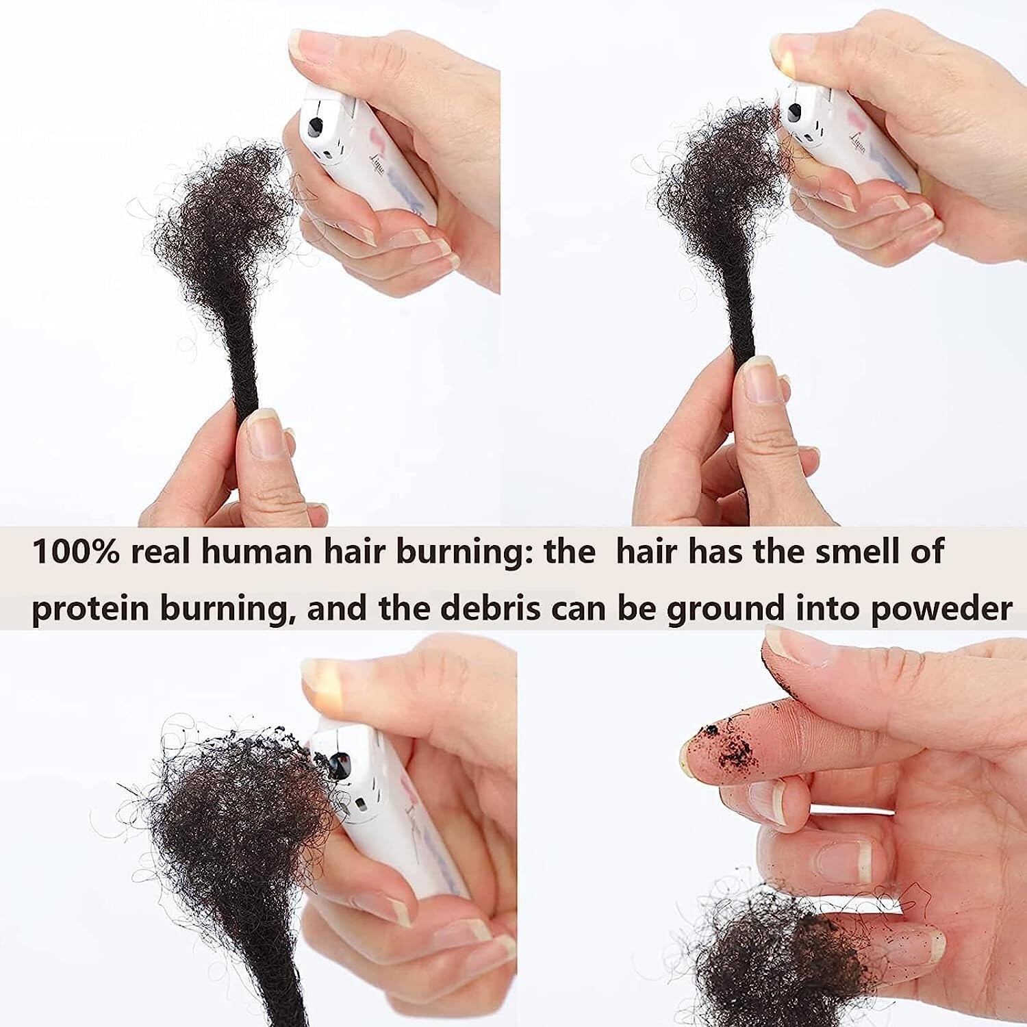 100% Real Human Hair Loc Extensions Full Handmade Permanent Locs For Women Me…