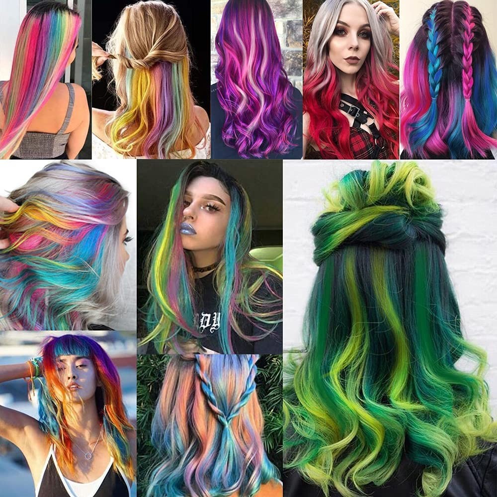 26 Packs Colored Hair Extensions 20Inch 26 Count (Pack of 1), 13color-26pcs