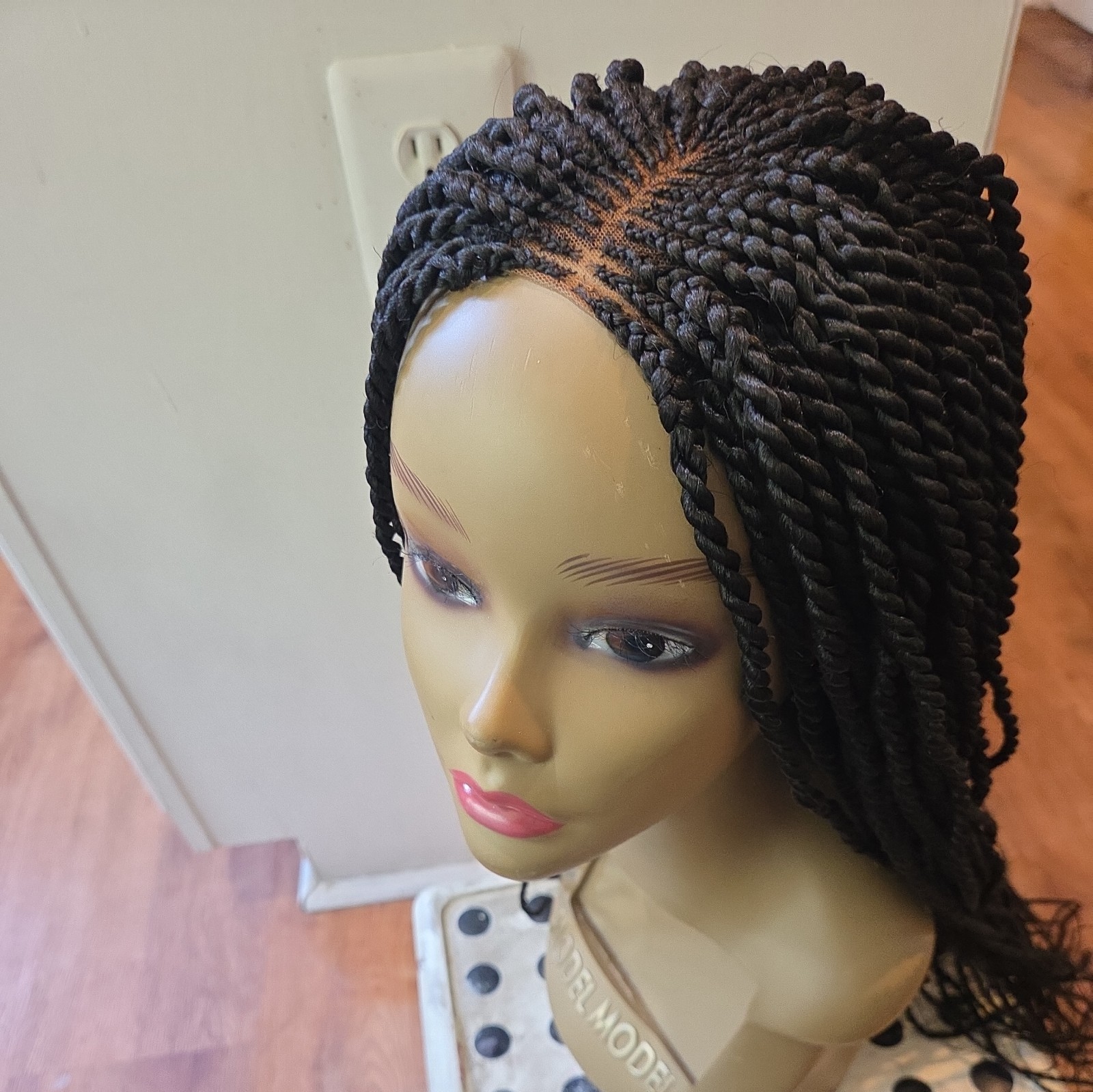 Braided Wig For Black Women Cornrow Braids Lace Front Synthetic Fiber