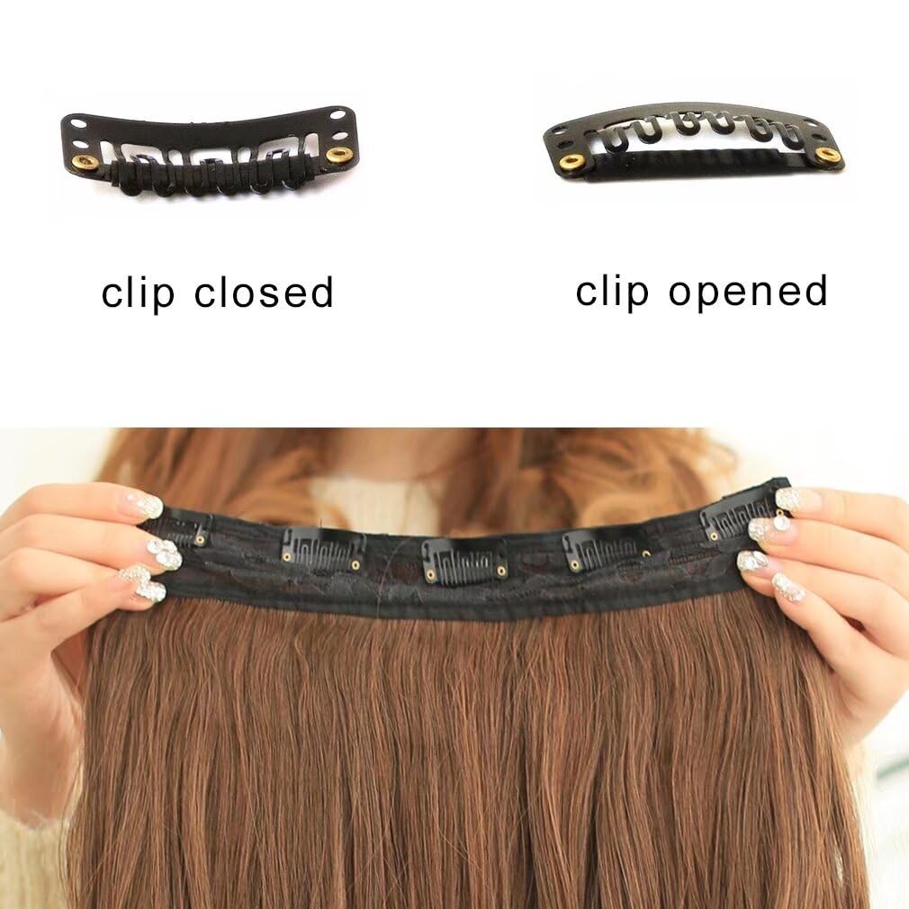 Women Hair Extensions 5 Clips in Synthetic Hair Pieces 24″ 20g Extre Long Thi…