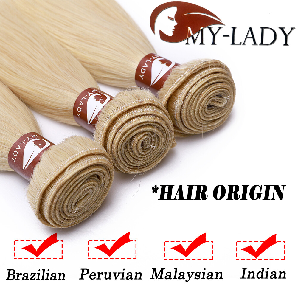 Wavy Brazilian 100% Virgin Human Hair Extensions Weave Bundles Blonde Thick Q360