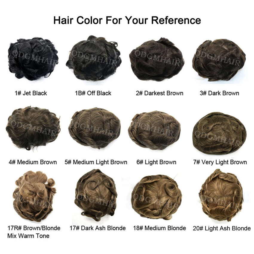 Fine Mono Mens Toupee Poly Skin Hairpiece Human Hair Systems for Men Hair Unit