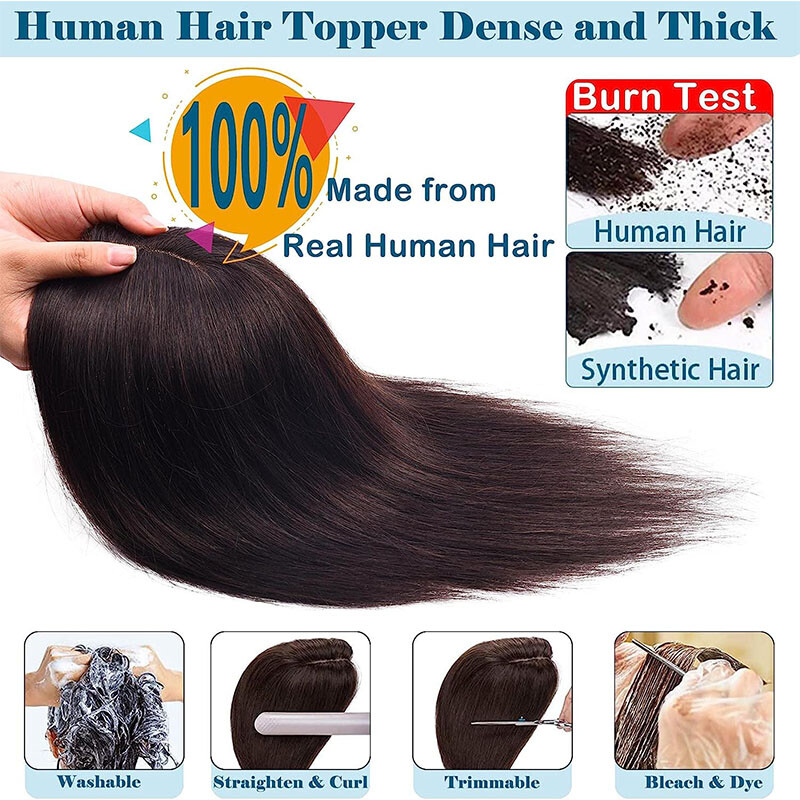 THICK Hair Toppers MONO Top Pieces Toupee LACE 100% Remy Human Hair Blonde Bangs