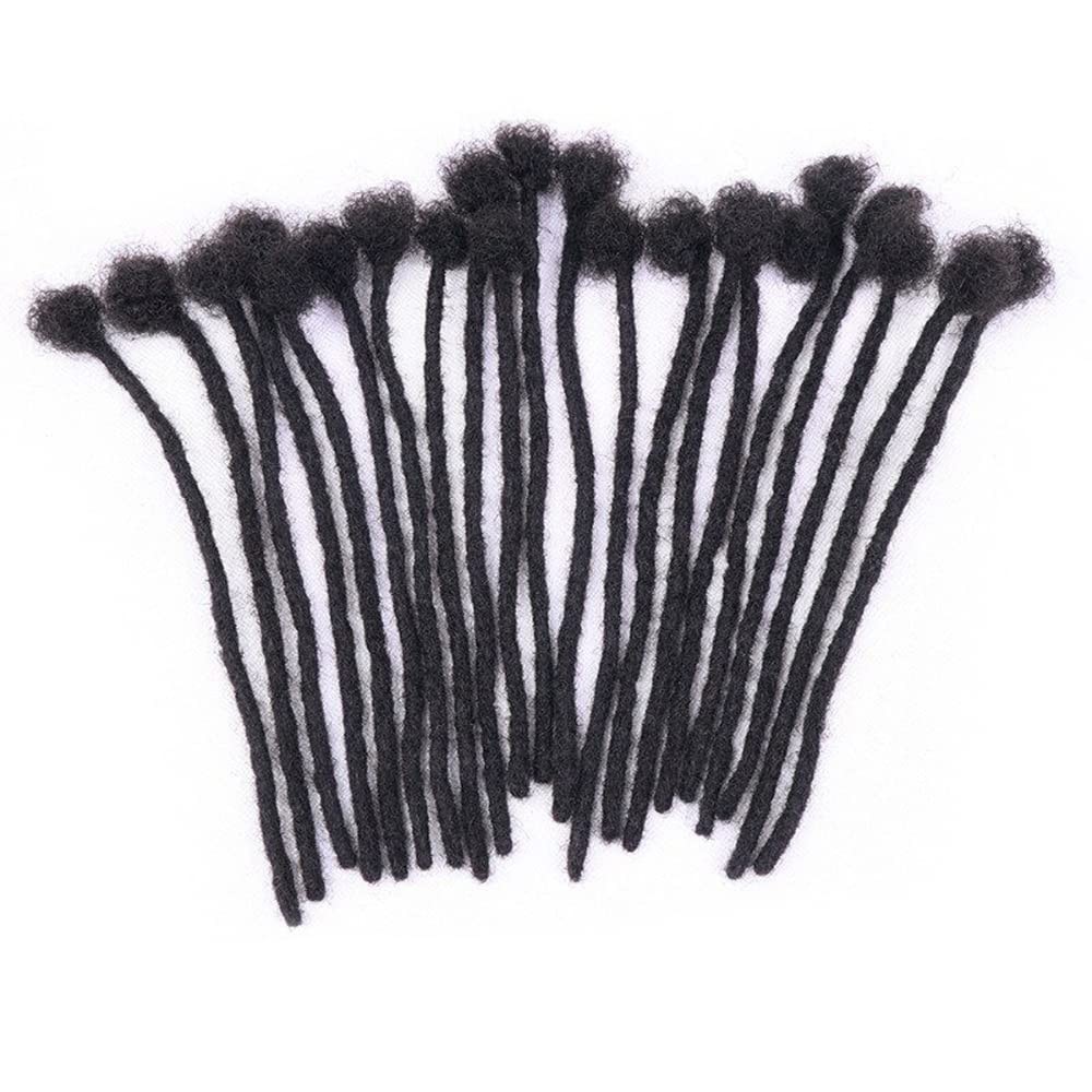 0.4cm Thickness 100% Human Hair Dreadlock Extensions 10 Inch 10 Strands Full …