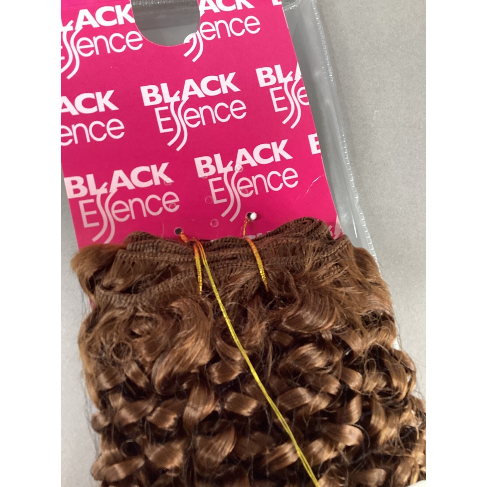 12″ Short Jerry Curl Color #30 Honey Brown Blended Hair Extensions Track Black