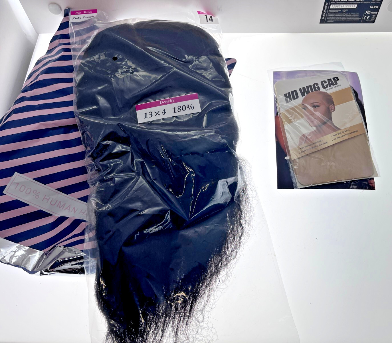 talk to hair kinky straight 14 inch 13×4 180% density