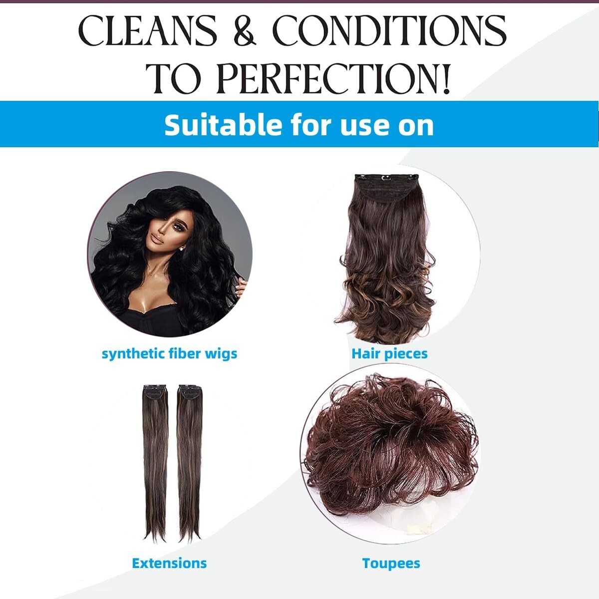 Wig Hair Care Spray for Synthetic and Natural Hair Wigs, Smooth and Anti-Frizz,