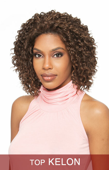 TOP KELON – VANESSA SYNTHETIC LACE FRONT WIG HEAT WAVE MEDIUM WATER DEEP CURL