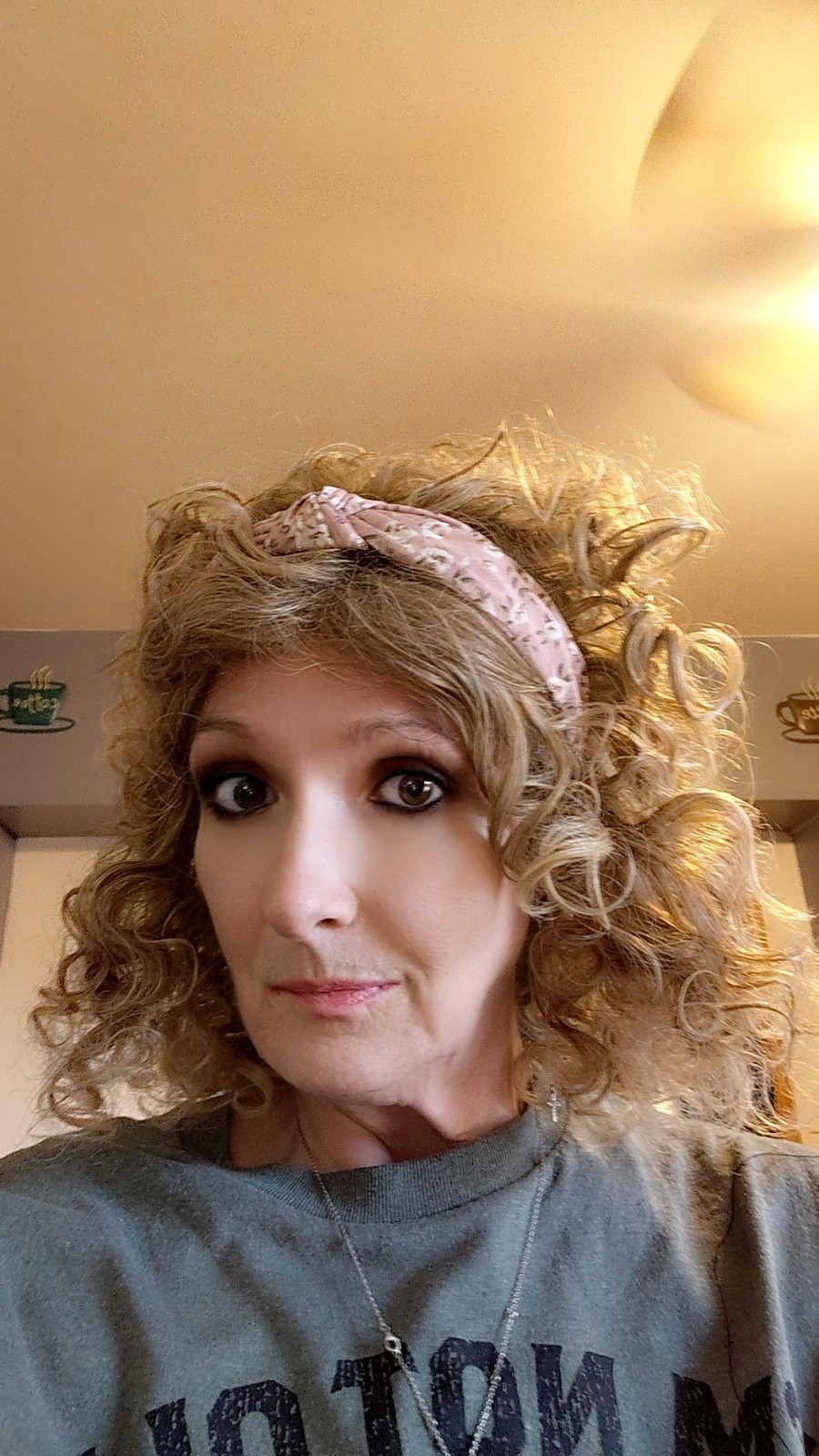 wig blond curly texture headband short style colored fashion theme women adult