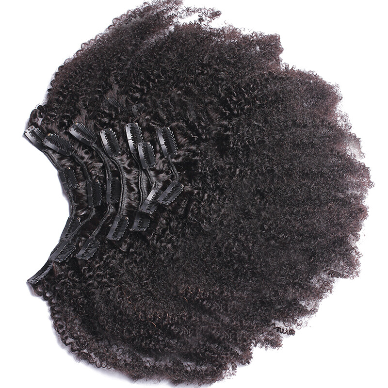 Double Weft Clip in Virgin Remy Human Hair Extensions Full Head Thick 140G 150G