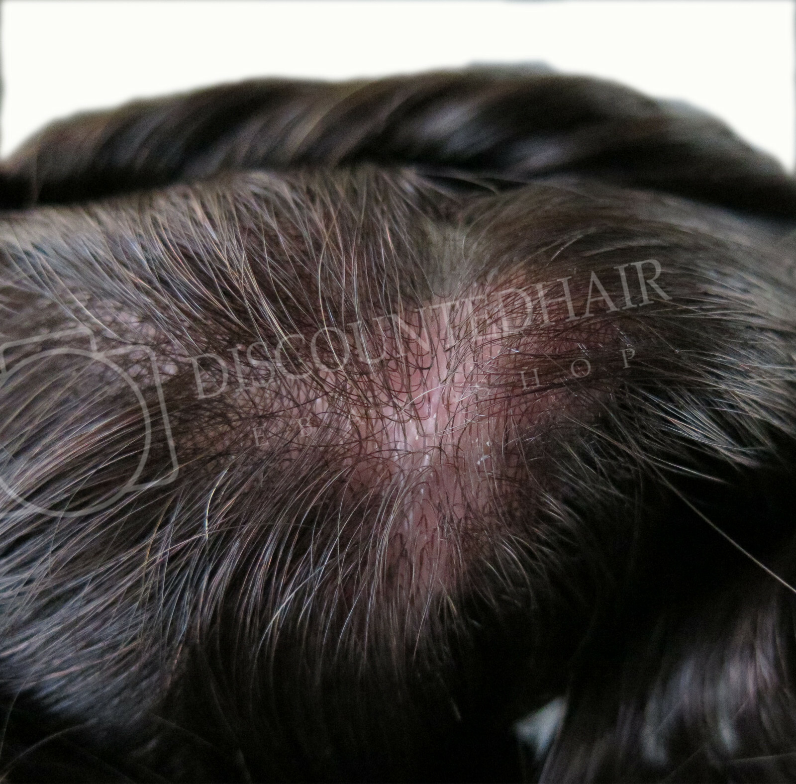Mens Toupee Hair Replacement Hairpiece V-Loop Super Thin Skin Human Hair Systems